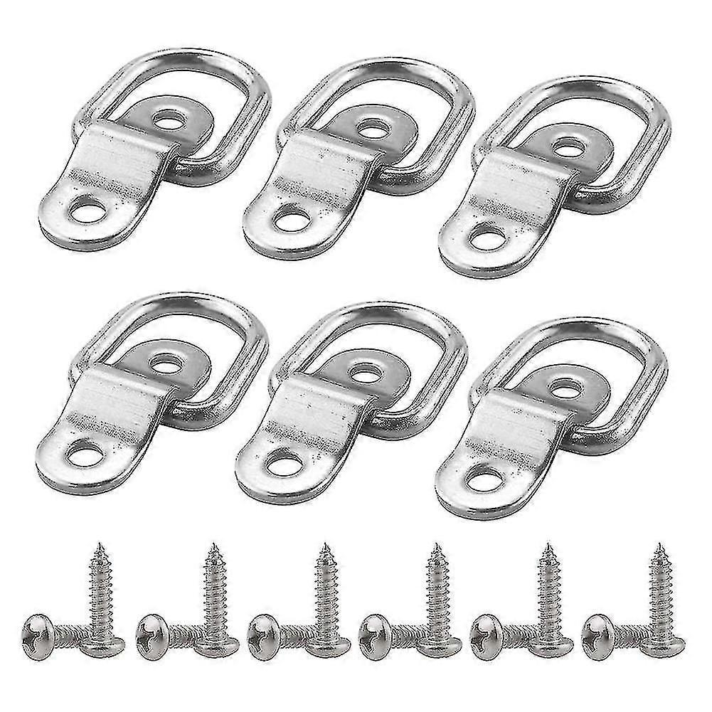 6 Pack D Ring Tie Down Ring Trailer Anchor Lashing Ring With Mounting Bracket
