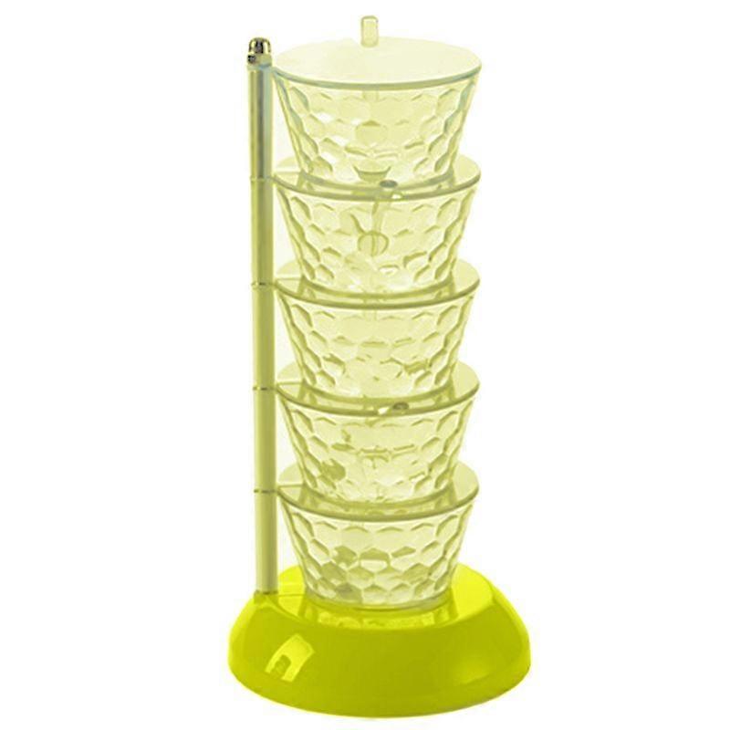 Kitchen Seasoning Bottles Boxes Plastic Frame Rotating Condiment Storage Rack