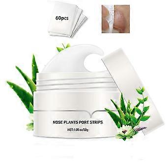Blackhead Remover Mask with Aloe for Deep Cleansing and 60 Nose Strips for Pore Refinement
