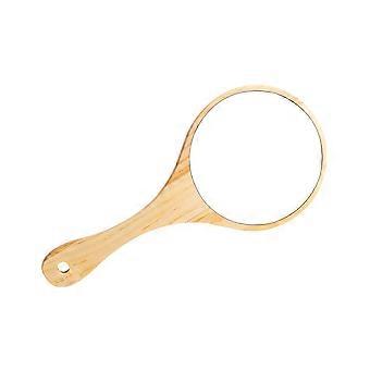 Wooden Frame Handheld Mirror for Makeup Use 1Pcs Wood Mirror Vintage