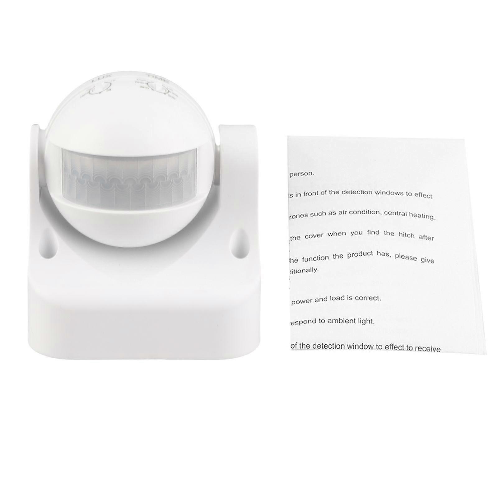 AC110-240V 10A Angle Adjustable Automatic Infrared Sensor Human Body Induction Switch