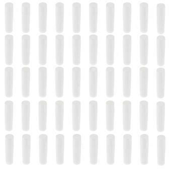 Portable Lipstick Holder compatible with Lip Balm Use 50Pcs White Plastic Tubes