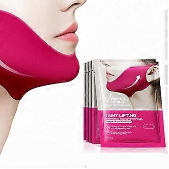 Collagen V Line Lifting Mask for Double Chin Reduction, Firming Hydrating Face Mask 5PCS