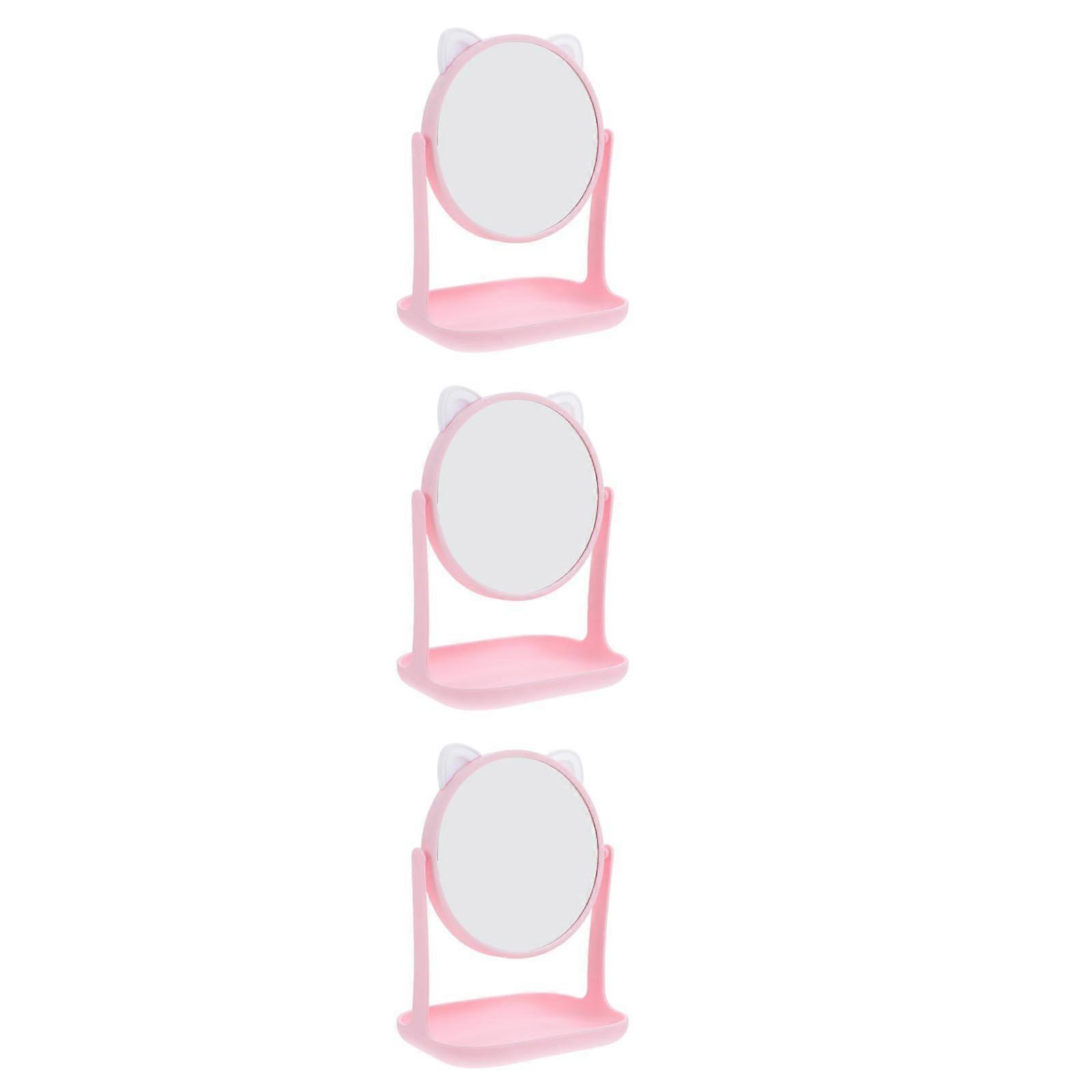 Multifunctional Cosmetics Mirror Desktop Makeup Mirror 3Pcs