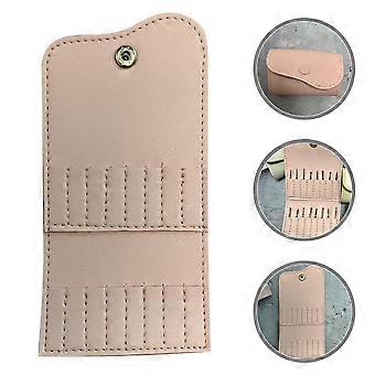 2 Pieces Nail Polishing Head Storage Bag (pink) Drill Holder Fashion Design Protective Sleeves Thickened Pvc