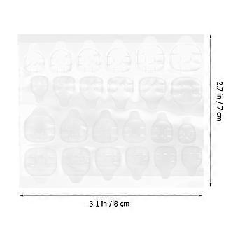 Gel Nail Glue Stickers for Decorative Use 20 Sheets Transparent Adhesive