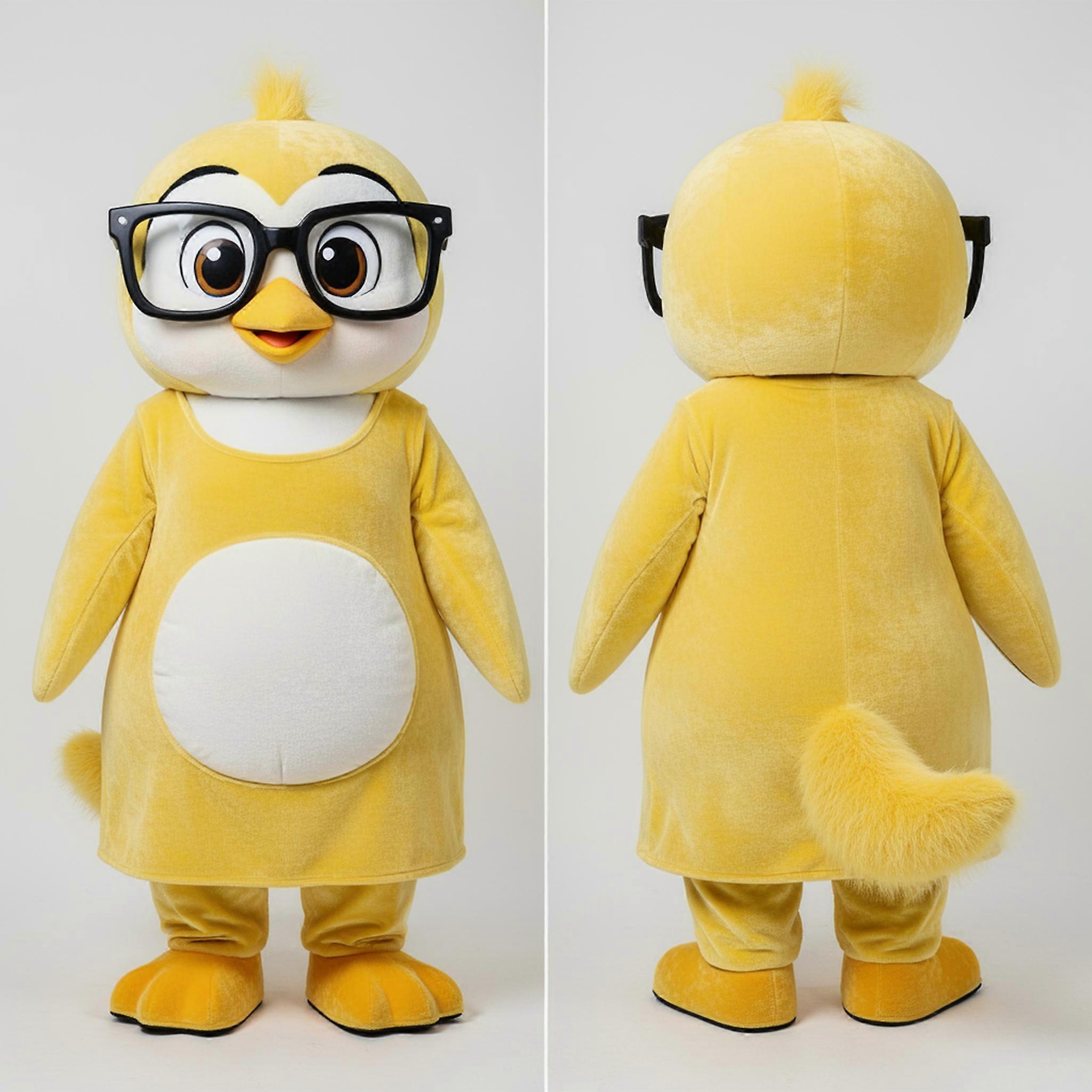 MASTICOT Lemon Yellow Cuddly Penguin Mascot