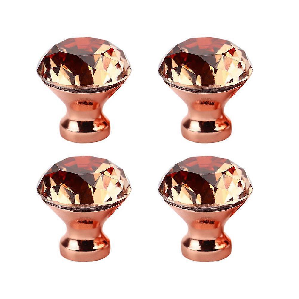 Water Crystal Glass Knobs Diamond Design for 4Pcs Drawer Pulls