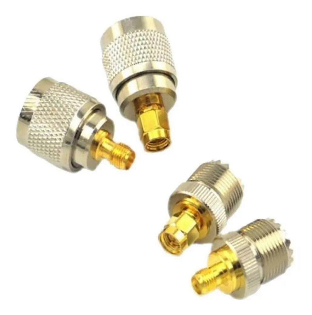 SMA PL-259 RF Coaxial Adapter - 4 Piece Kit