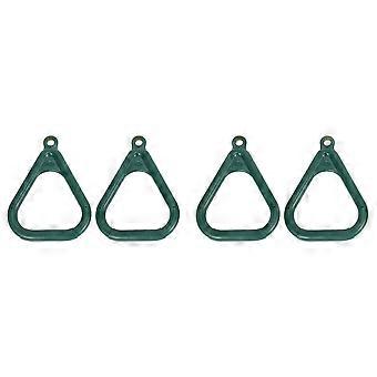 4 Pcs Trapeze Ring Swing Set Playset Playground Trapeze Bar Jungle Gym Monkey Bar Ring Large Trapezoidal Ring
