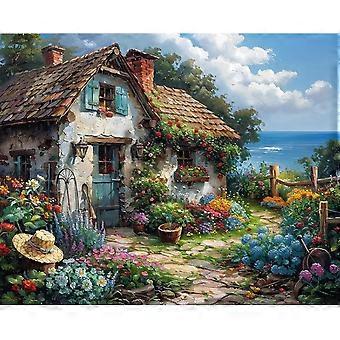 Riverside Cottage Jigsaw Puzzle for Adults Easy Adulting on Flower by HAA416
