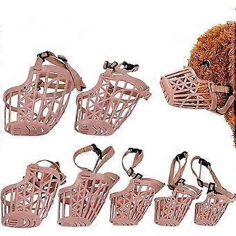 7pcs Adjustable Mesh Dog Muzzle Set Compatible with Small Medium Dogs Training