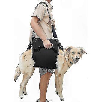 Pet Support Sling compatible with Dogs, Adjustable Leg Harness compatible with Nail Care & Mobility Assistance, Durable Black Design
