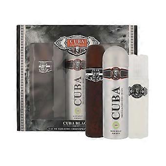Cuba Black Geschenkset 100 ml Eau de Toilette, Cuba Black After Shave 100 ml und Cuba Black Deo Spray 200 ml 100 ml