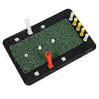 Golf Hitting Mat Home Office Outdoor Mini Training Practice Rubber Pad Equipment compatible with Swing Chipping