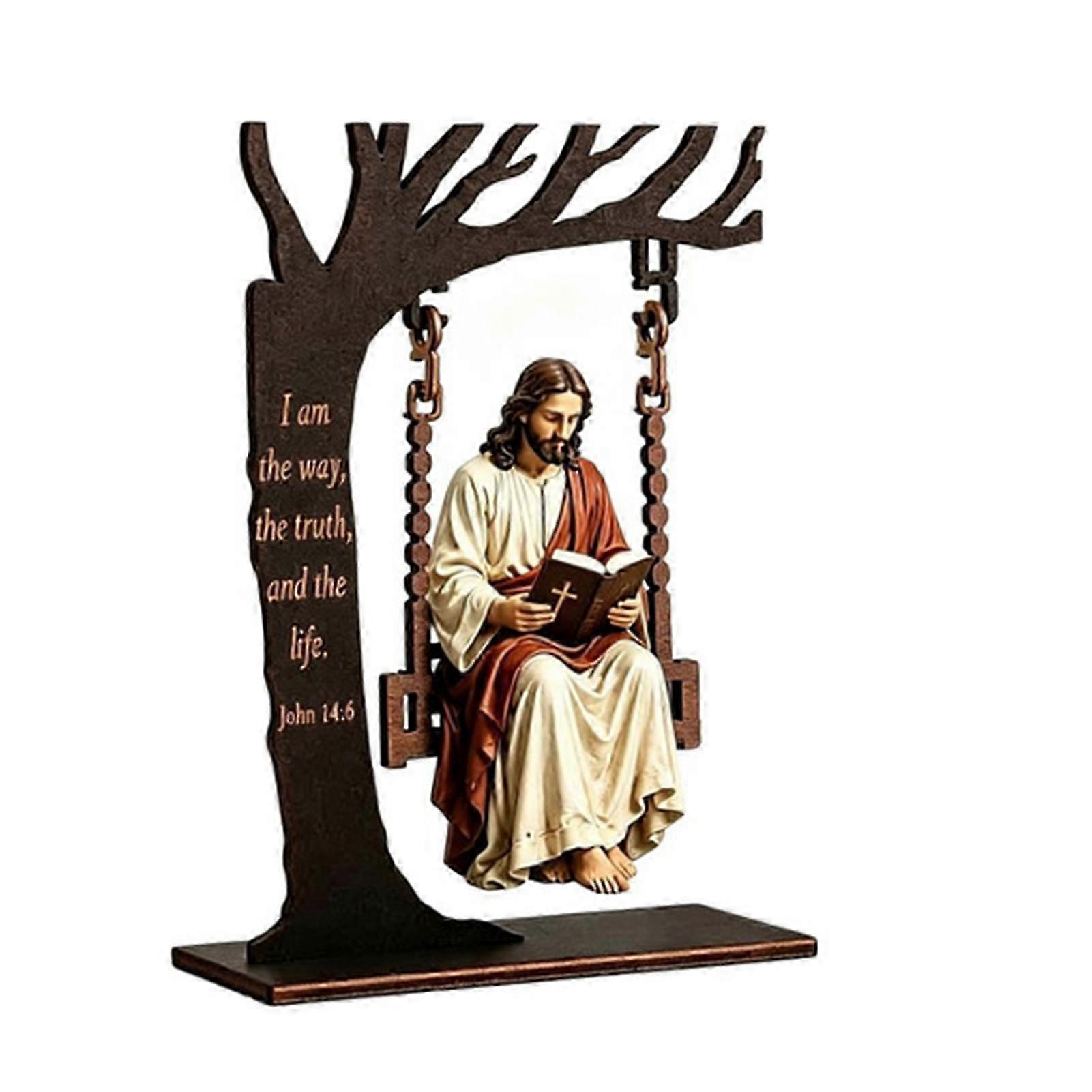 Resin Jesus on Swing Statue