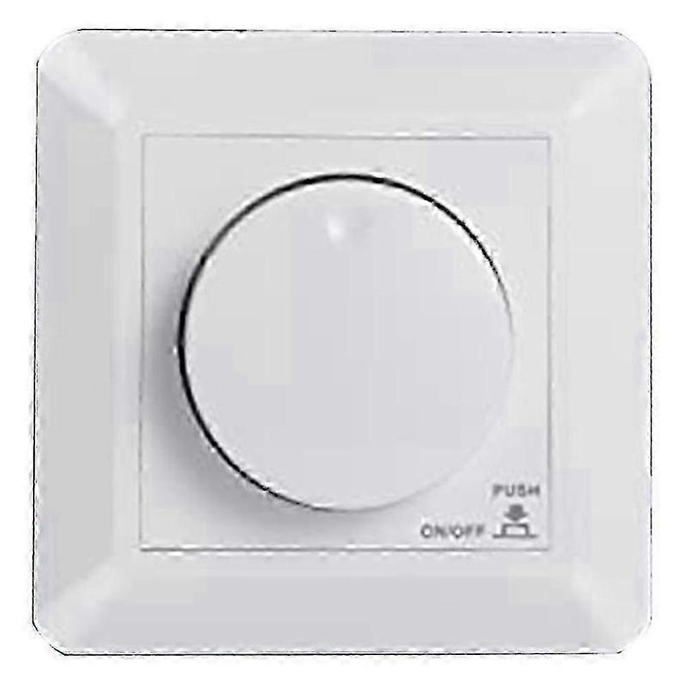 LED Dimmer Switch, Flush-Mounted Phase Control Dimmer, 5-300W, 220-240V, Compatible with Dimmable LED & Halogen, White, Memory Function