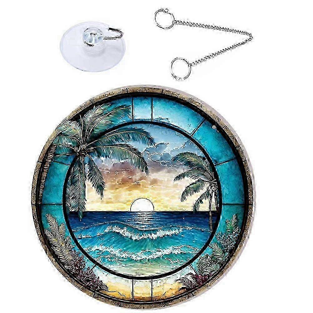 Festive Beach Acrylic Window Hanging