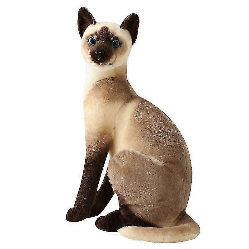 26cm Realistic Siamese Plush Doll