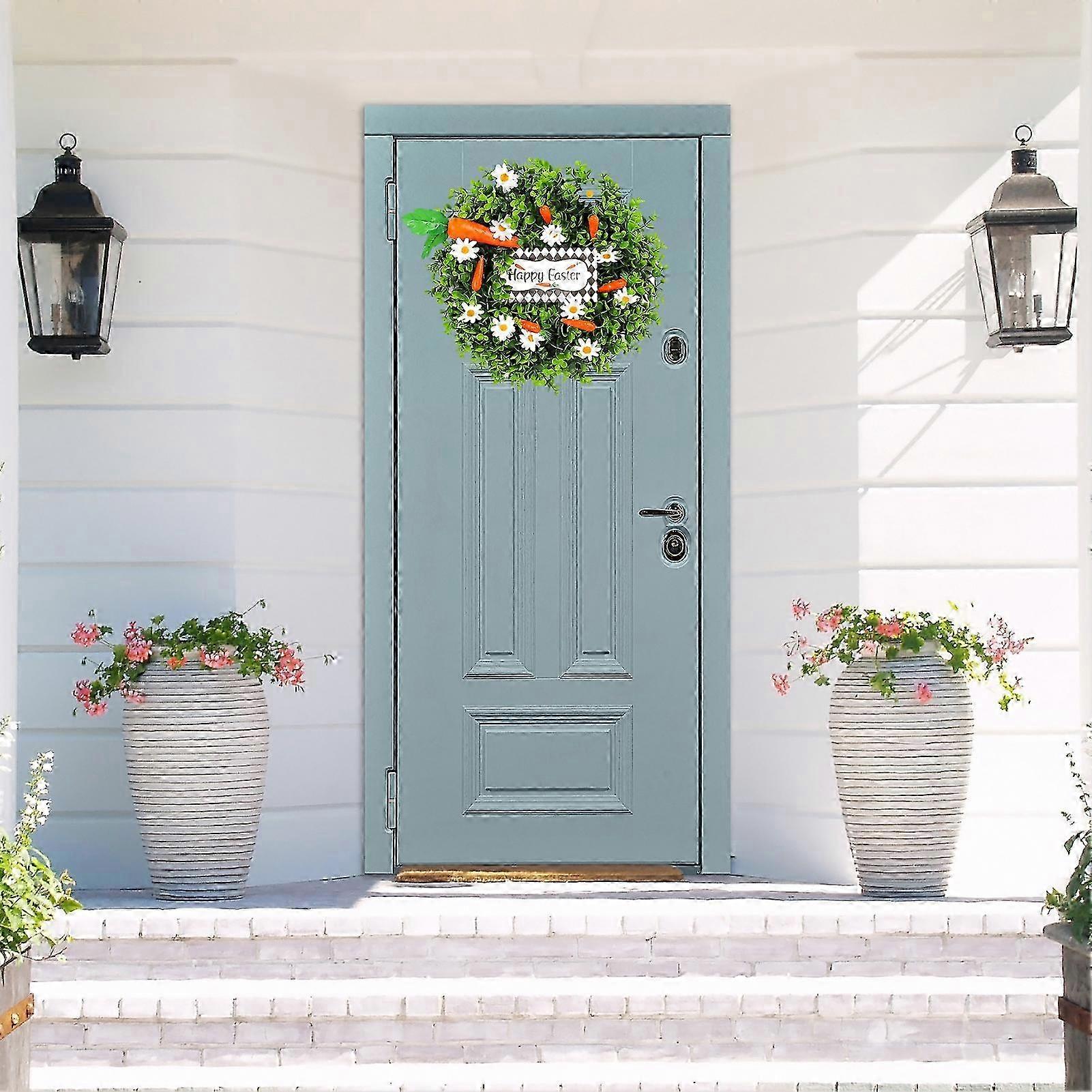 Carrot Daisy Easter Wreath 40cm