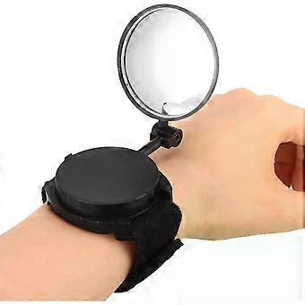Adjustable 360 Bike Wristband Rear View Mirror Lightweight Cycling Mirror for Mountain and Road Bikes with Rotatable Arm Wrist Design