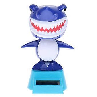 Solar Powered Shark Bobble Head with LightResponsive Motion, Battery Desk and Car Dashboard Decor