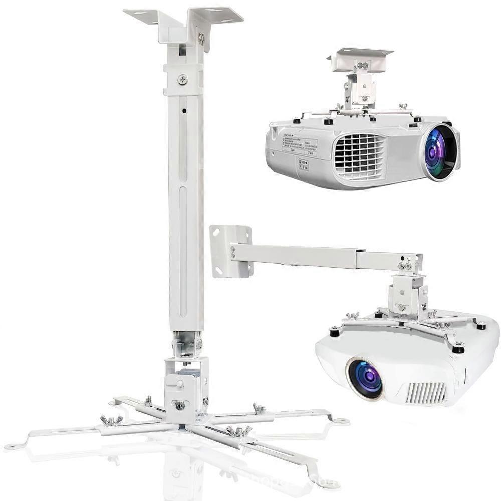 Retractable Projector Mount with Extendable Arms Ceiling Mount Projector Bracket Hanger Multifunctional 43-65CM Projector Stand