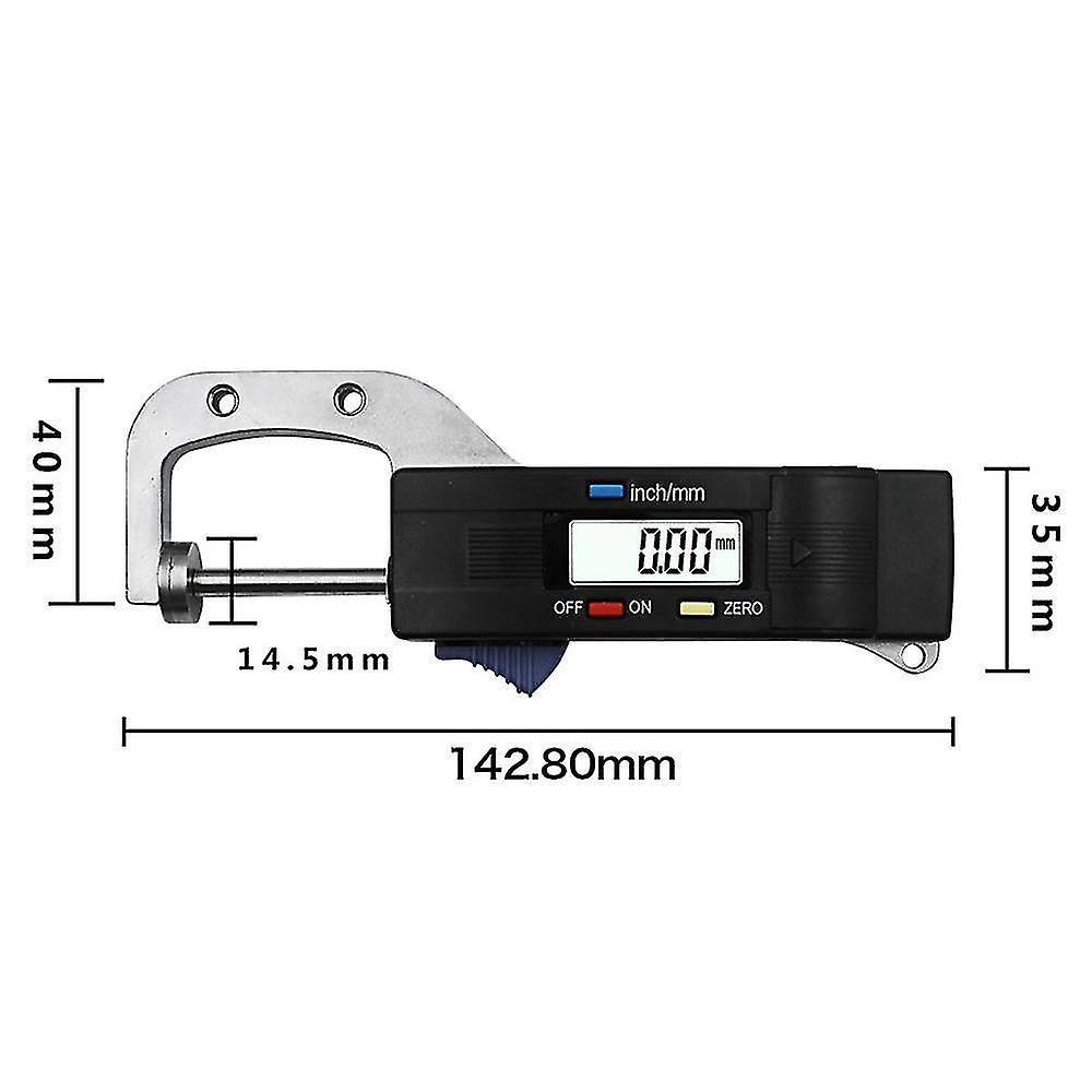 Pxcl 1pcs Accurate Digital Thickness Gauge 0-25.4mm, Thickness Gauge With Durable Lcd Display