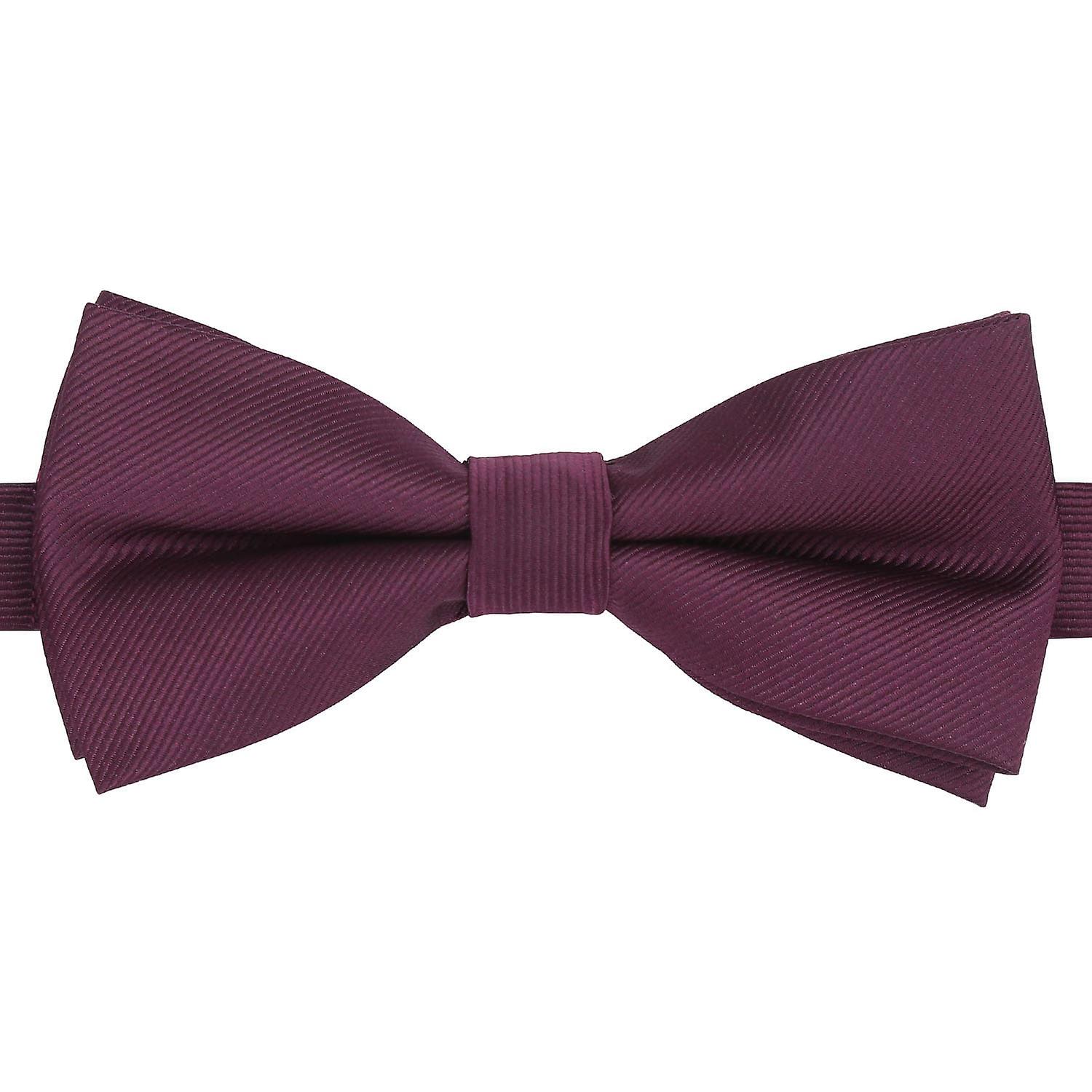 Tawny Port Plain Twill Pre-Tied Bow Tie