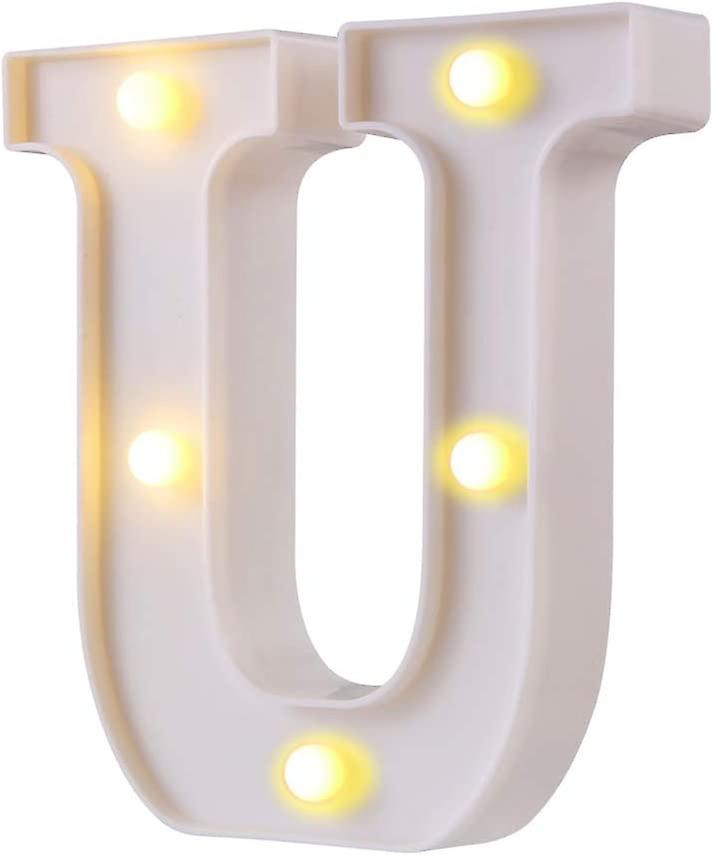 أضواء رسالة ماركيز LED ، شعار رسالة مضيئة مكون من 26 حرفا مثاليا لضوء الليل حفلة عيد ميلاد حفل زفاف أضواء ديكور بار المنزل (أبيض ، يو)