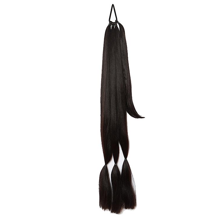 Pxcl Women's Wrap Perruque Extensions de cheveux Queue de cheval Tresses de perruque synthétique pour un usage quotidien
