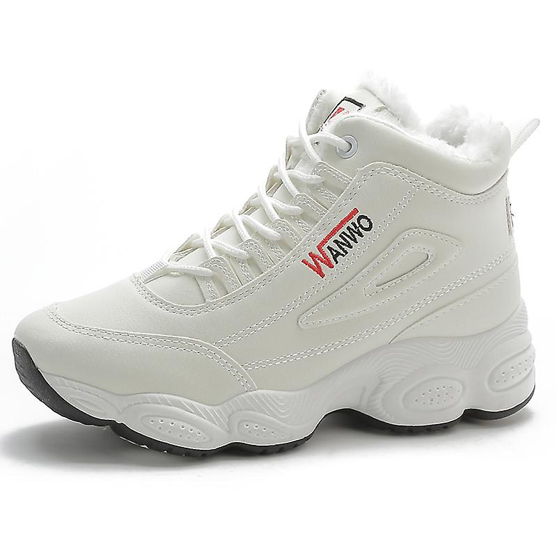 Femmes Bottes de neige d’hiver Chaussures résistantes à l’eau Anti-Dérapant Décontracté Léger Coton chaud J33