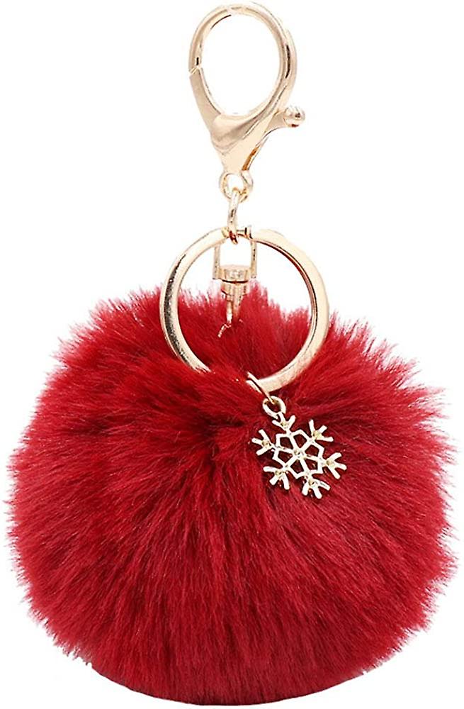 Pom Pom Keychain Artificial Fur Ball Keychain Fluffy Accessories Car Bag Charm