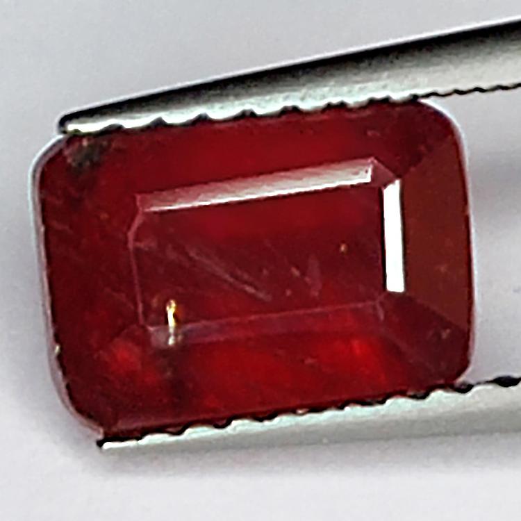 2.75ct Ruby Emerald Cut 8.3x5.7mm awo62