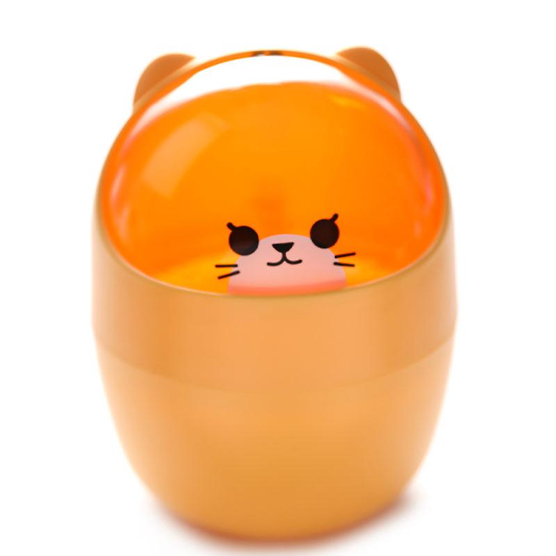 Ins Desktop With Lid Trash Can Mini Kawaii Cute Bear Trash Bin Storage Box Girl