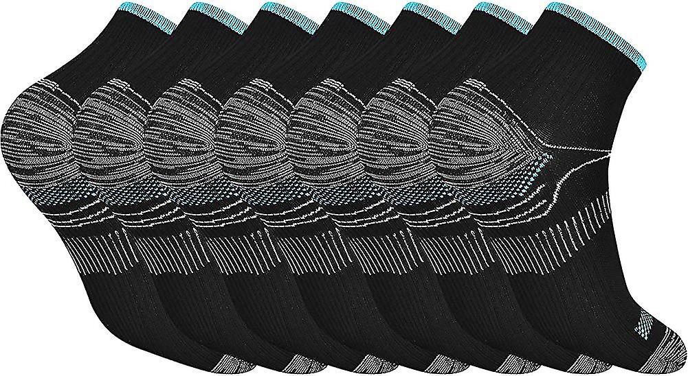 7 Pairs Ankle Athletic Socks Low Cut Compression Socks With  Arch Support Plantar Gift