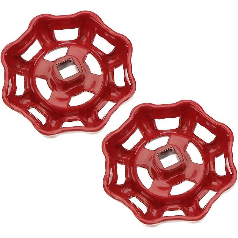 Valve Handwheel Red Iron Valve Handle Ball Valve Shut Off Valve Water Pipe Valve Upper Part Handle 7x7mm 2pcs