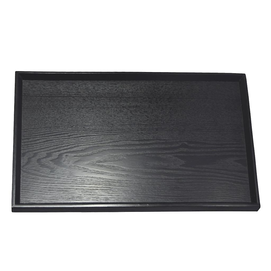 Japanese Style solid wood custom-made tea tray Medium Black x1