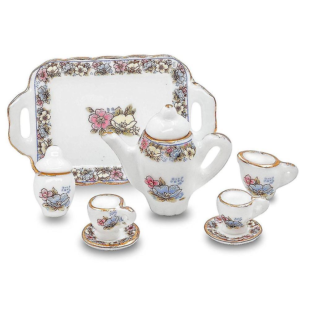 Porcelain Miniature Teapot Set Kitchen Accessories