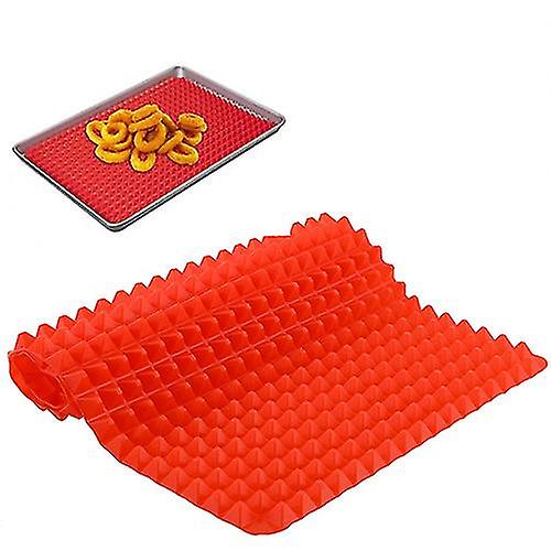 レッドピラミッドパンノンスティックシリコンベーキングマット金型調理マットオーブンベーキングトレイ