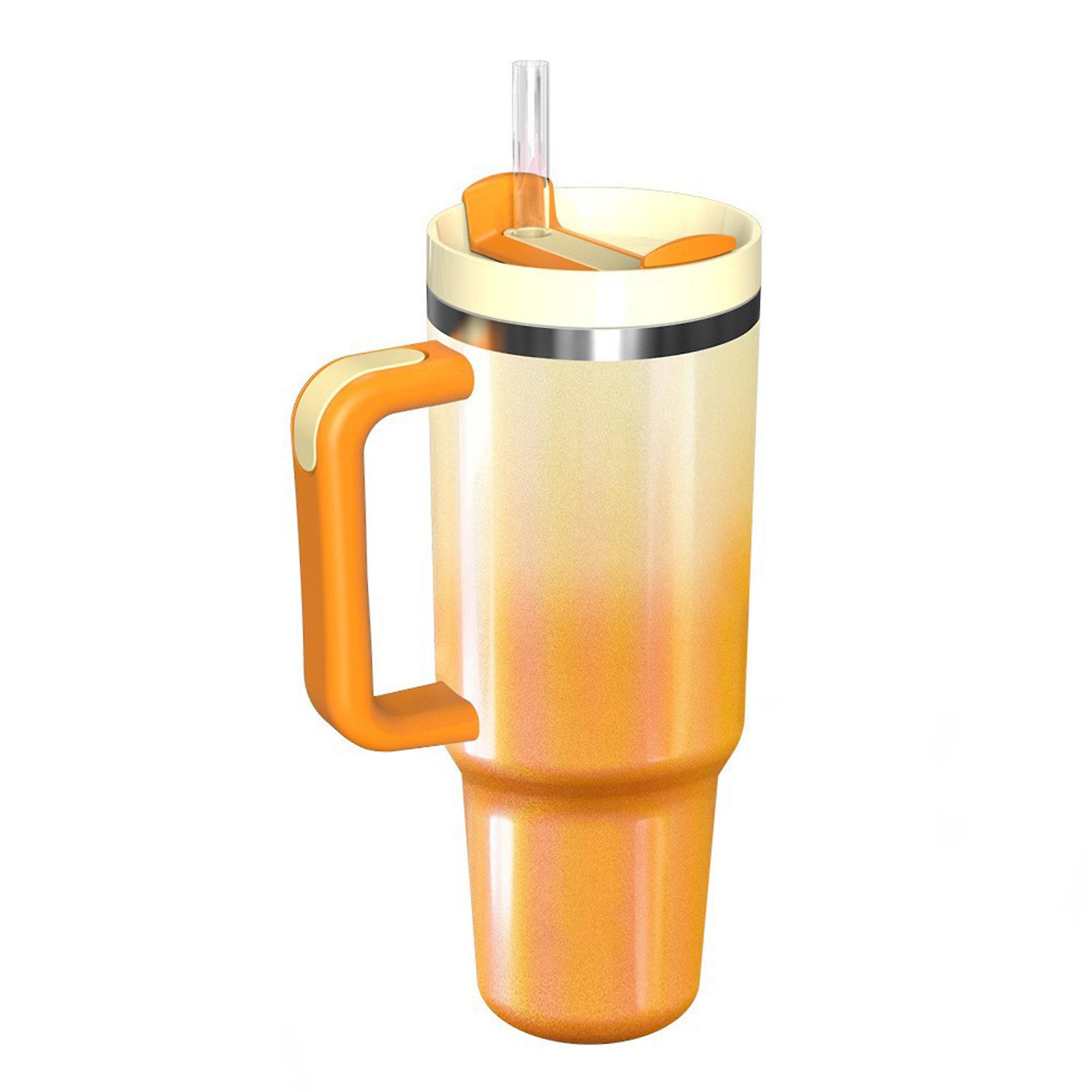 40oz Magic Tumbler with Handle, Insulated Tumbler With Lid and Straws, Insulated Cup, Leak Resistant Lid