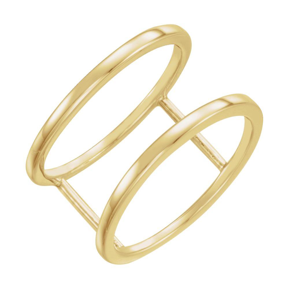 14k Yellow Gold Size 7 Freeform Ring Band Style-Ring for Women - 3.2 Grams