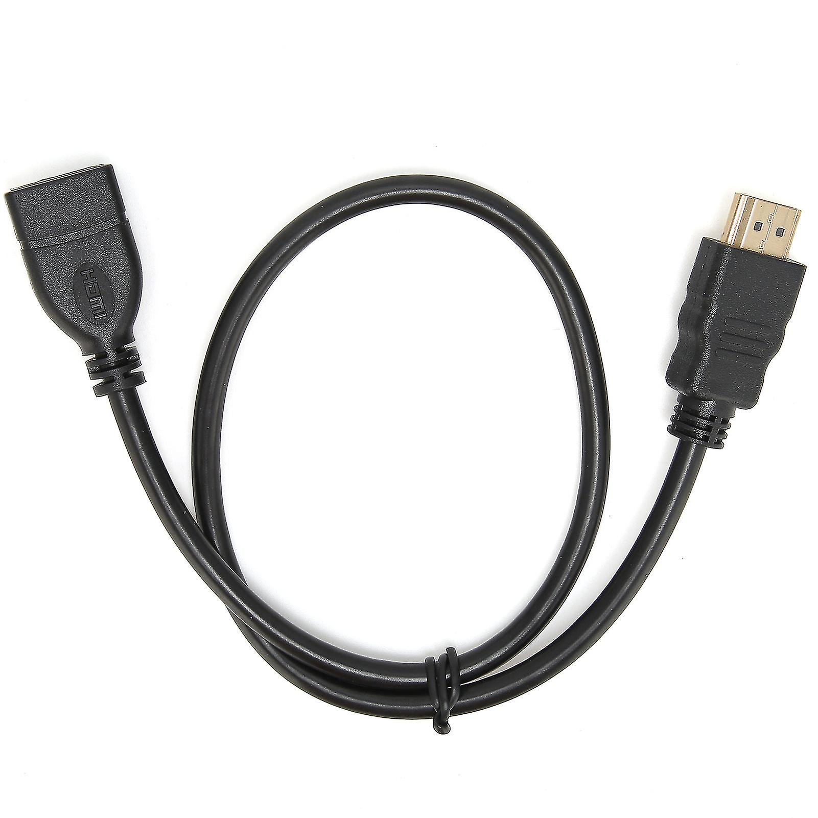 50cm Gold-Plated HD Multimedia Interface Extension Cable - Durable, Anti-Interference