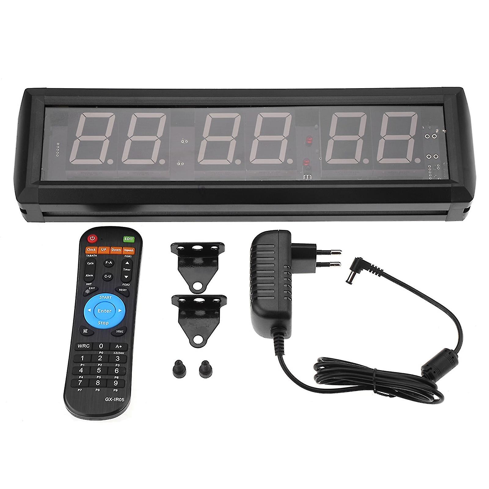 1.8'' Programmable Led Interval Timer Big Stopwatch Home Gym Fitness Clock Blue