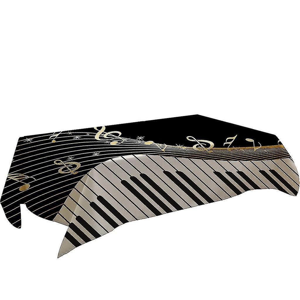 Piano Music Pattern Table Cloth Rectangular Tea Table Cover Dining Home Decor