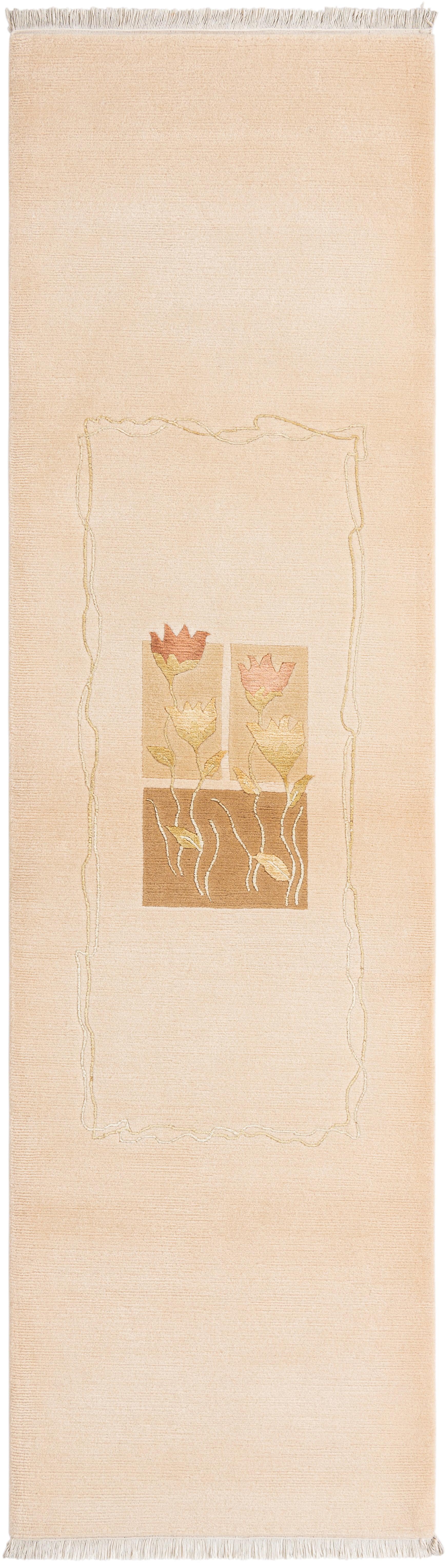 Hadorn Darya-印度 84x297 带浅棕色手摇织机印度地毯