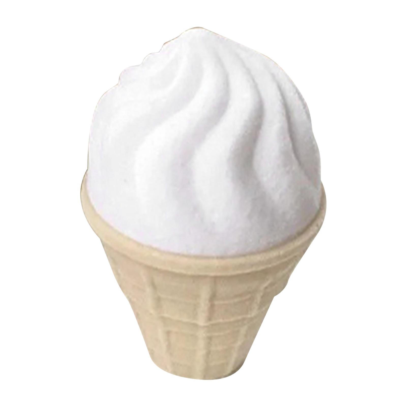 Ice Cream Shape Ring Box Lovely Large Capacity Storage Ice Cream Earring Case for Daily Life White