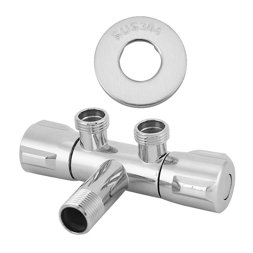 Angle Valve,Copper Double Switch Outlet Water Angle Valve Double Switch Outlet Angle Valve Eco-Friendly Materials