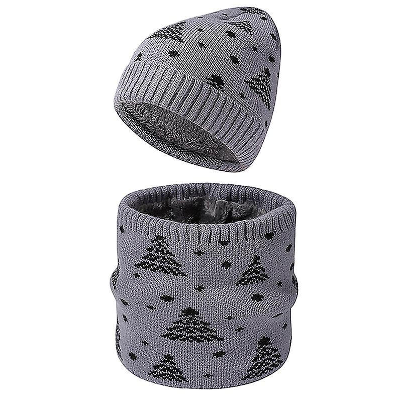 Winter New Christmas Cedar Warm Hat Scarf Men Women Cycling Essential Padded