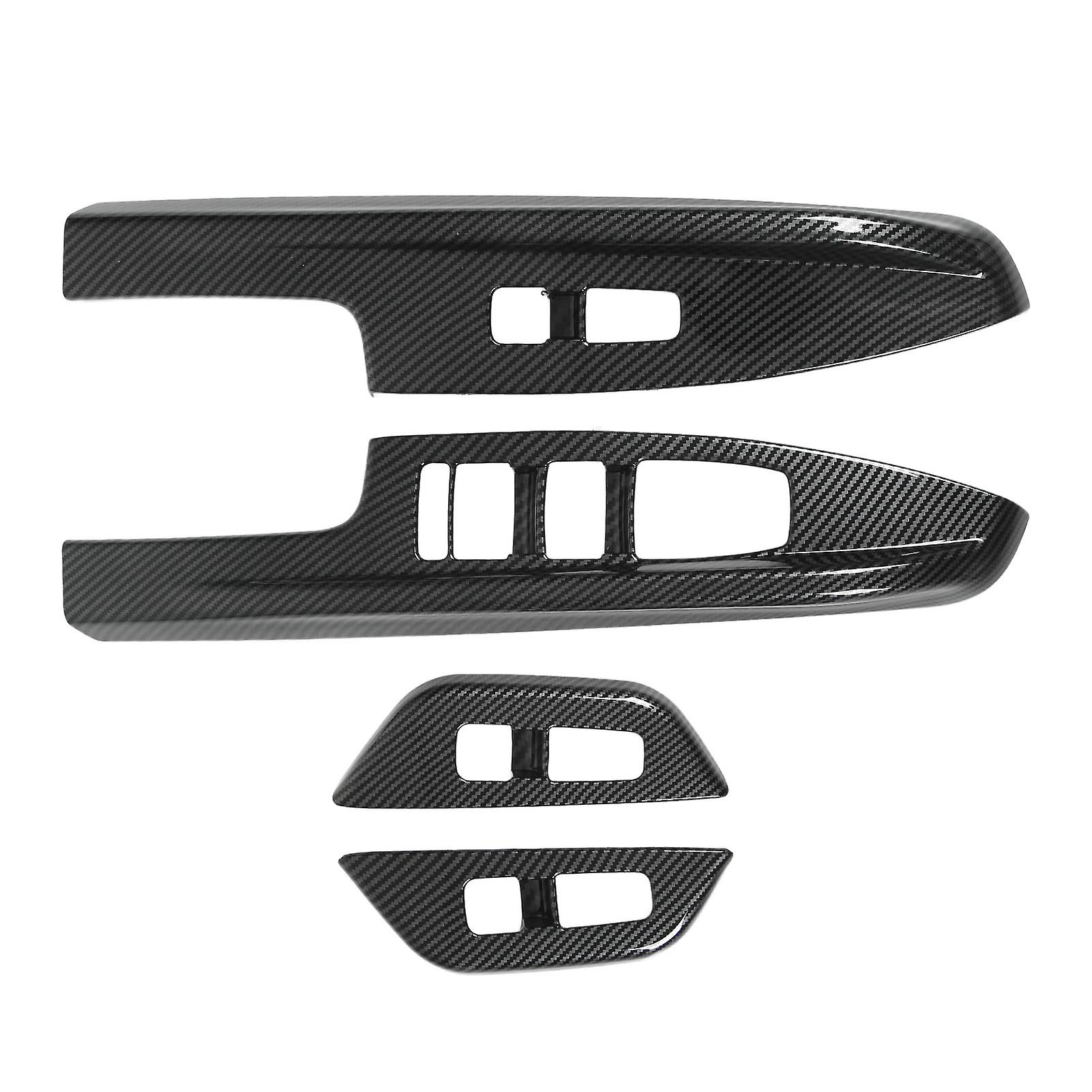 Window control panel cover for Kia Carnival - Carbon fiber 4PCS set
